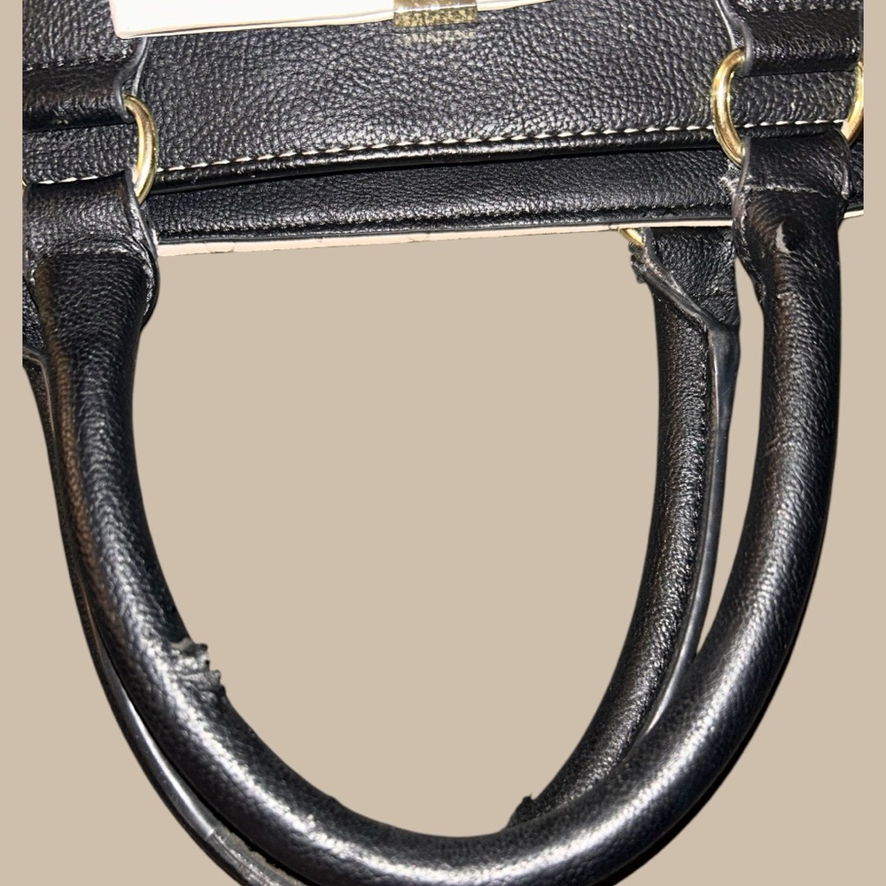 Betsey Johnson Black and Cream Quilted Handbag - Picture 5 of 11